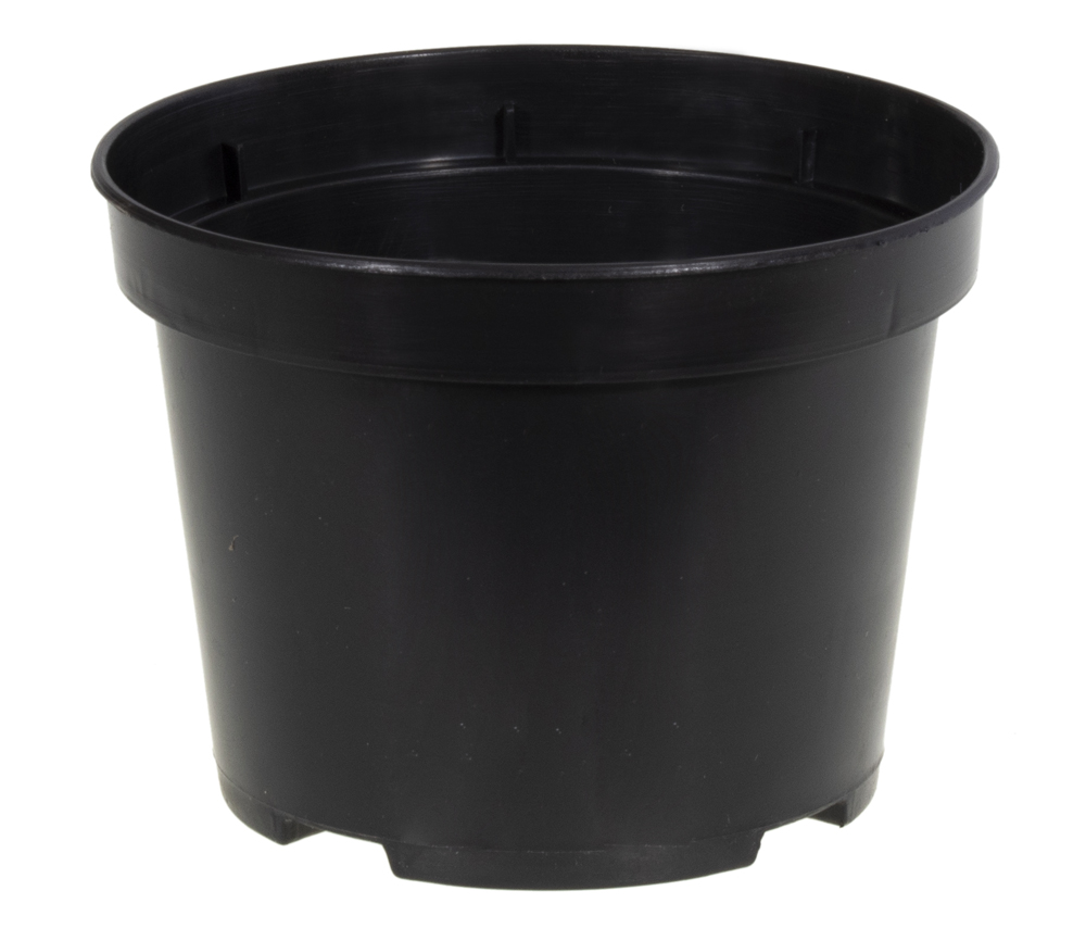 Kvetináč Edoniczki.pl 10 cm x 10 x 7,4 cm priemer 10 cm plast čierny